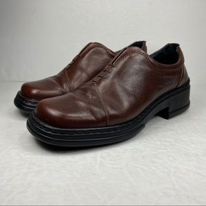 Josef Seibel Brown Leather Slip On Comfort Shoes